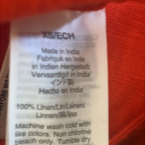 J.Crew 100% Linen Tunic Shirt in Brilliant Sunset - Picture 3 of 13